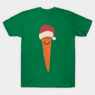 Carrot Wearing Santa Hat T-Shirt